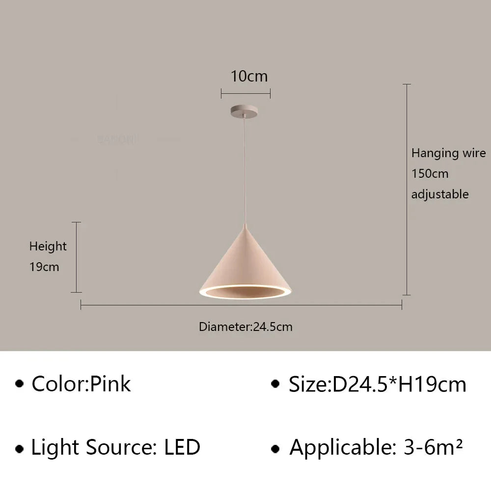 Afralia™ Macaron LED Pendant Light: Modern Chandelier Fixture for Living Dining Bedroom