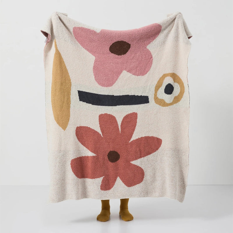 Afralia™ Bohemian Flower Knitted Throw Blanket