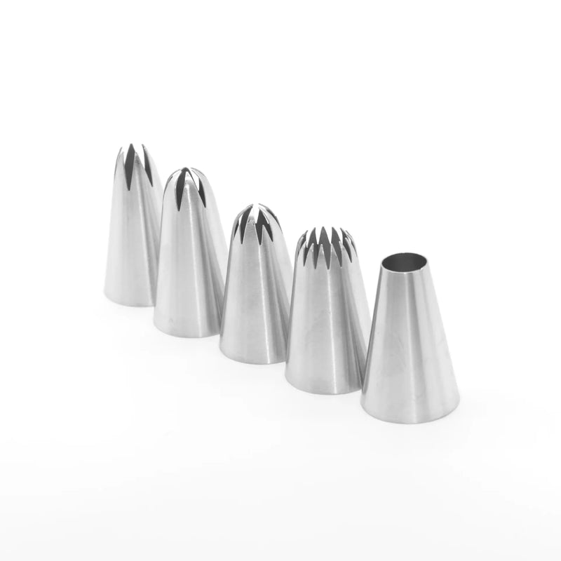 Afralia™ Stainless Steel Cake Decoration Nozzles Set for Baking & Pastry