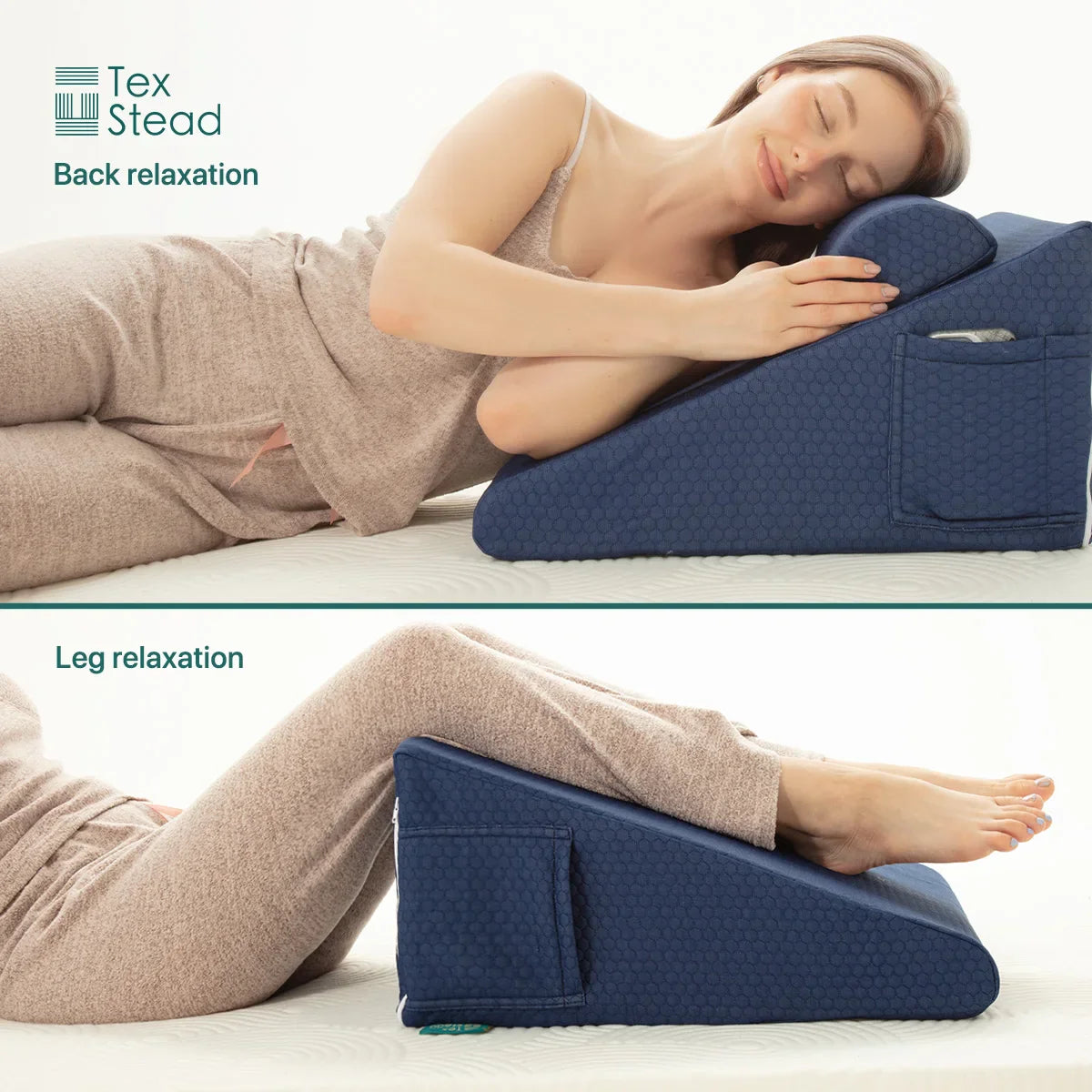 Afralia™ Memory Foam Wedge Pillow for Acid Reflux Relief & Comfort Support
