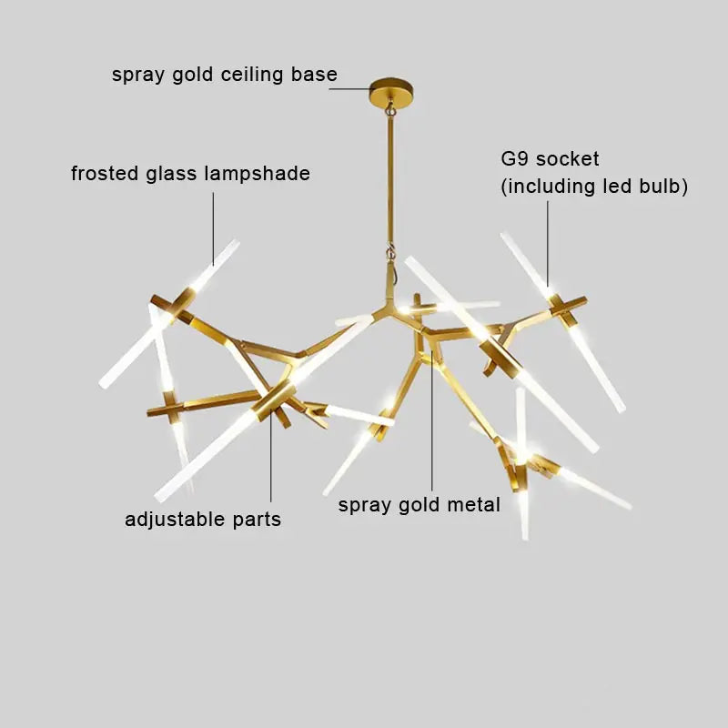 Afralia™ Glass LED Chandelier Ceiling Light for Modern Nordic Design Home Decor