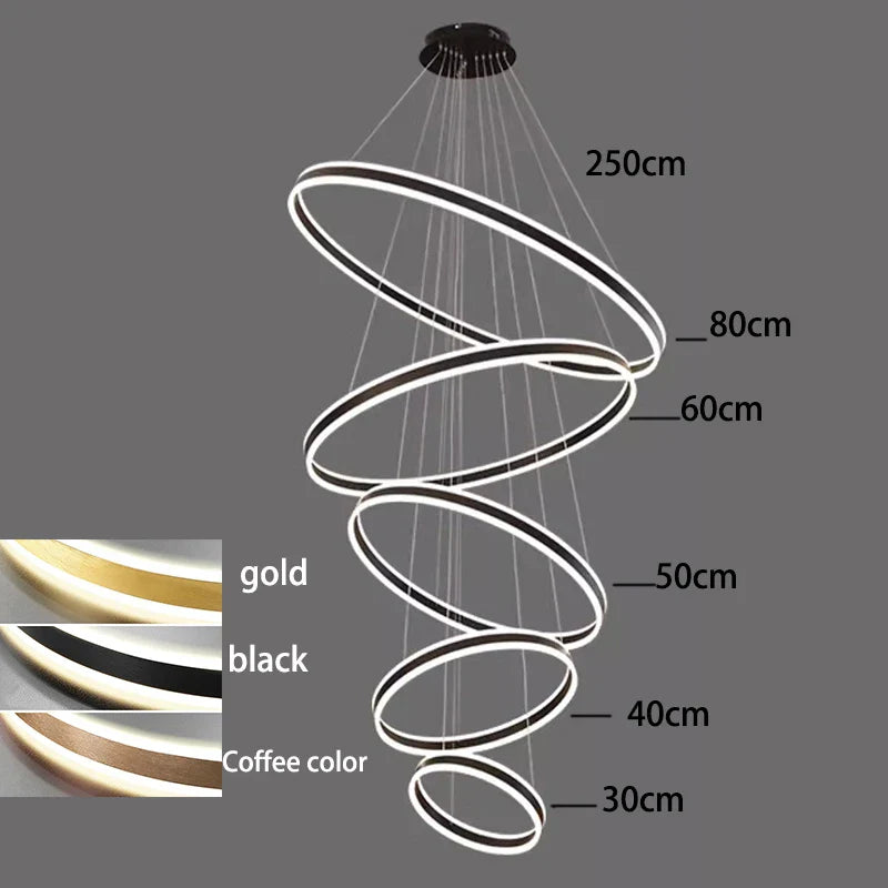 Afralia™ Nordic Home Decor Stair Chandelier Living Room Bedroom Dining Room Pendant Lights Ceiling Light Indoor Lighting