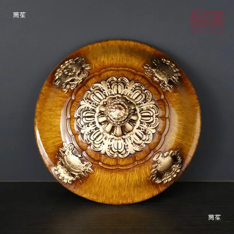 Afralia™ Tibetan Tsamba Box Butter Tea Box Storage Tank Living Room Decoration