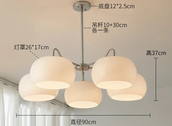 Afralia™ Glass Pendant Light LED Fixture for Living Room Dining Bedroom