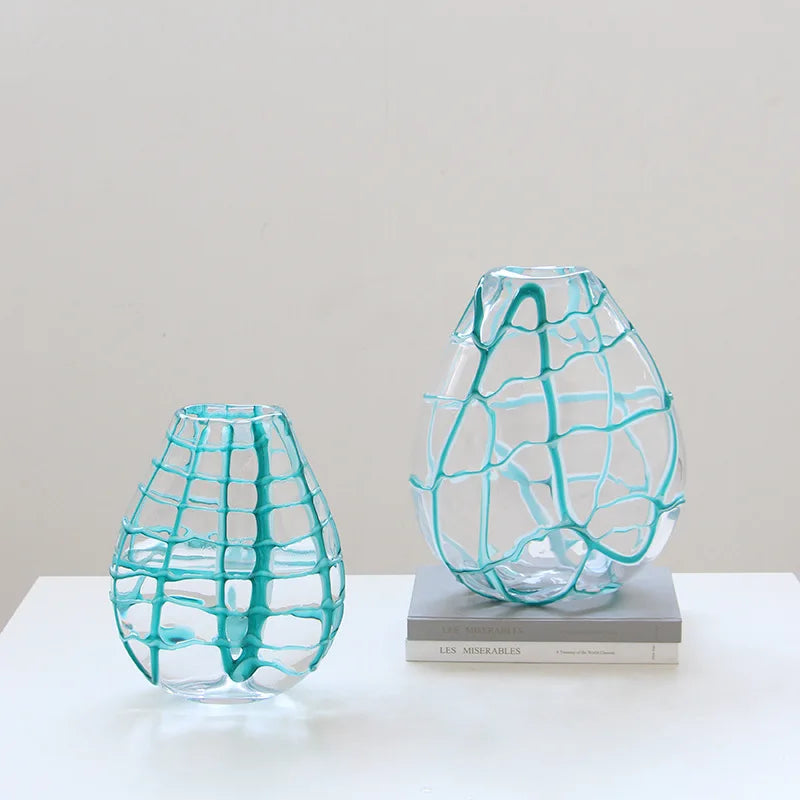 Afralia™ Geometric Mesh Glass Vase Hydroponics Terrarium - Home Decoration