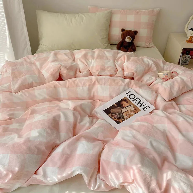 Afralia™ Striped Bedding Set, Soft Single Duvet Cover for All Seasons