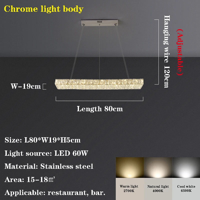 Afralia™ Crystal LED Chandelier: Modern Art Decor Pendant Lighting for Living and Dining Room