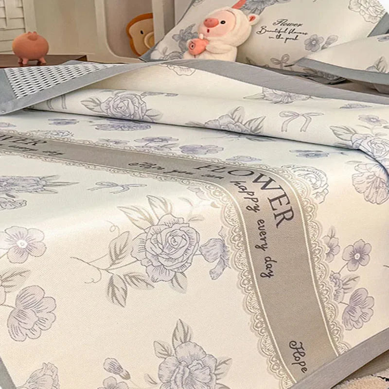 Afralia™ Antibacterial Pattern Mat Set | Skin-Friendly & Soft Mattress | Summer Air Conditioning