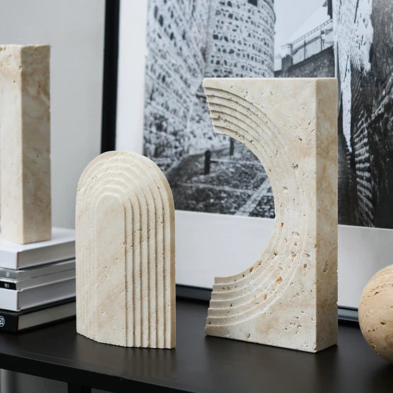 Afralia™ Marble Archway Stone Table Decoration Crafts - Luxury Minimalist Geometric Home Decor