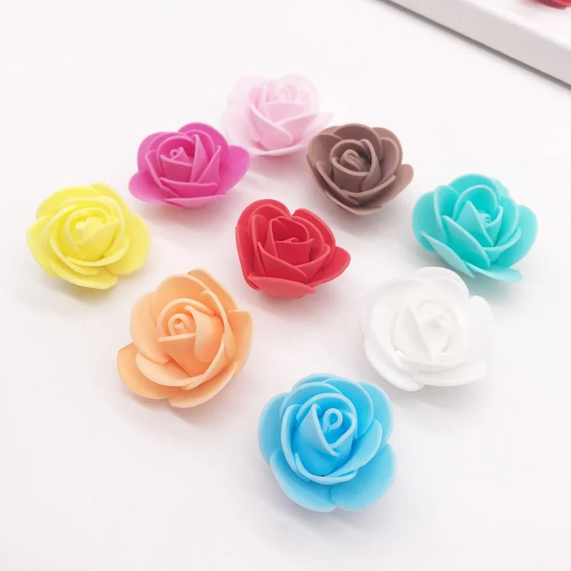 Afralia™ PE Foam Roses Head Fake Flower Handmade Wedding Decoration Scrapbooking