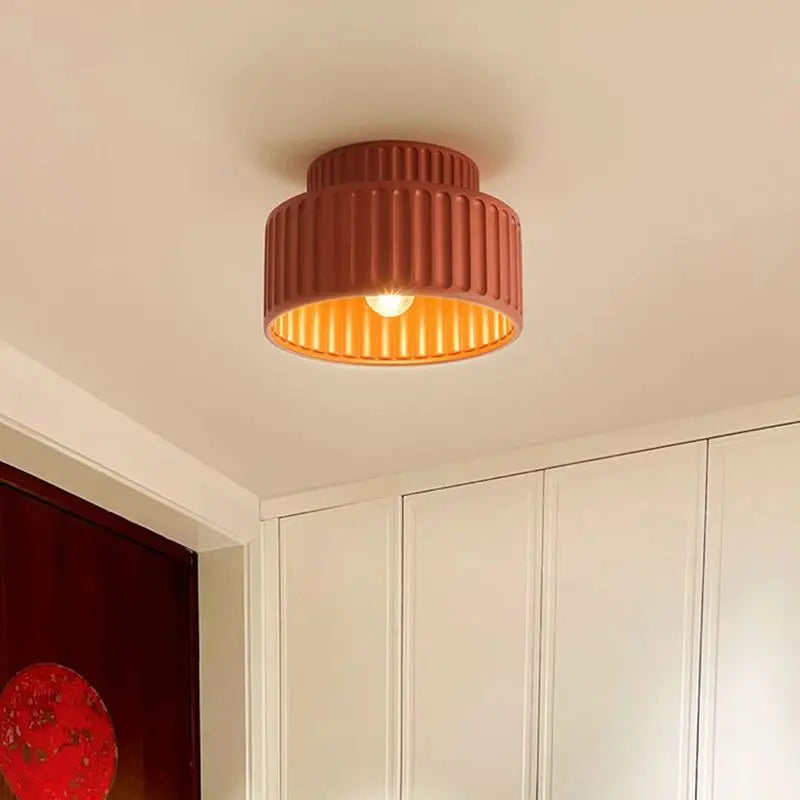 Afralia™ Macaron Cream LED Ceiling Lamp for Bedroom, Living Room, Kids' Room - Indoor Decorative Fixture