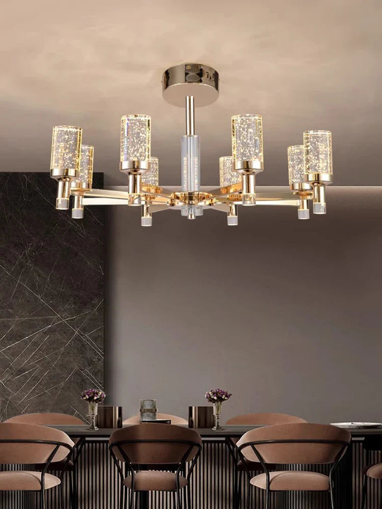 Afralia™ Bubble Crystal Chandelier for Luxurious Living Room Decor