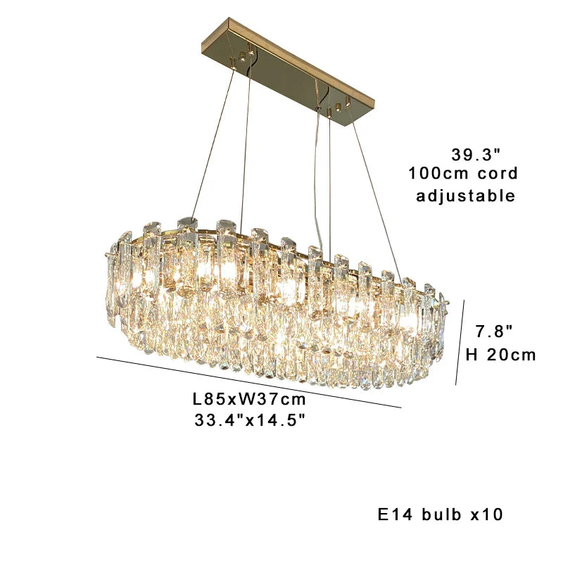Afralia™ Nordic Crystal Pendant Lights: Elegant Luxury Hanglamp for Dining Table Décor