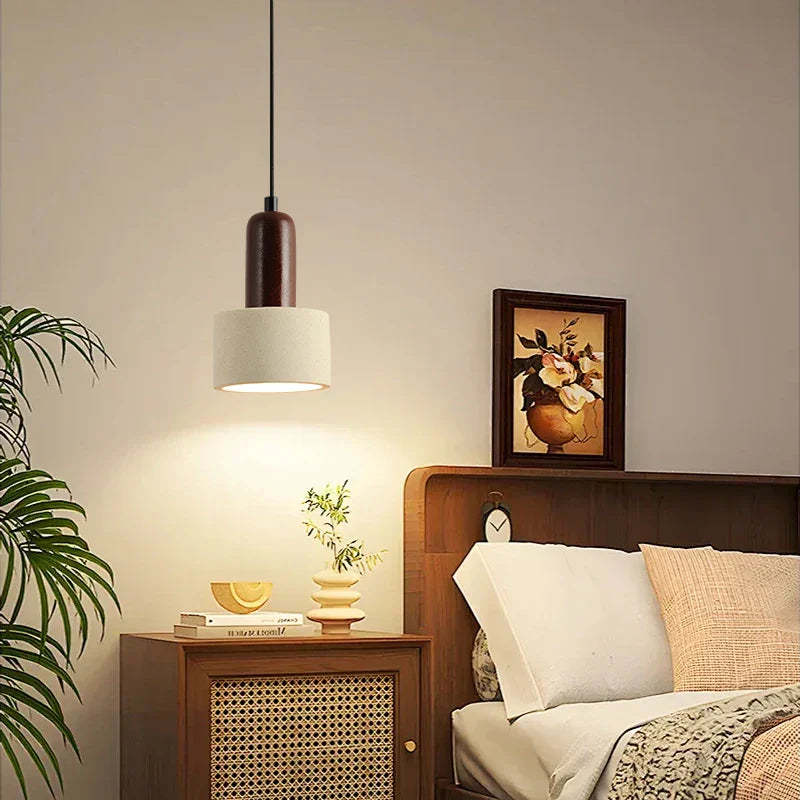 Afralia™ Cement Cylinder LED Pendant Lamp | Modern Home Interior Lighting for Living Room & Kitchen