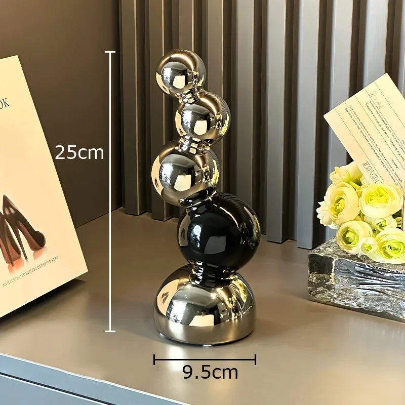 Afralia™ Abstract Ceramic Sculpture Ornaments Modern Desk Decoration Room Aesthetics Decor