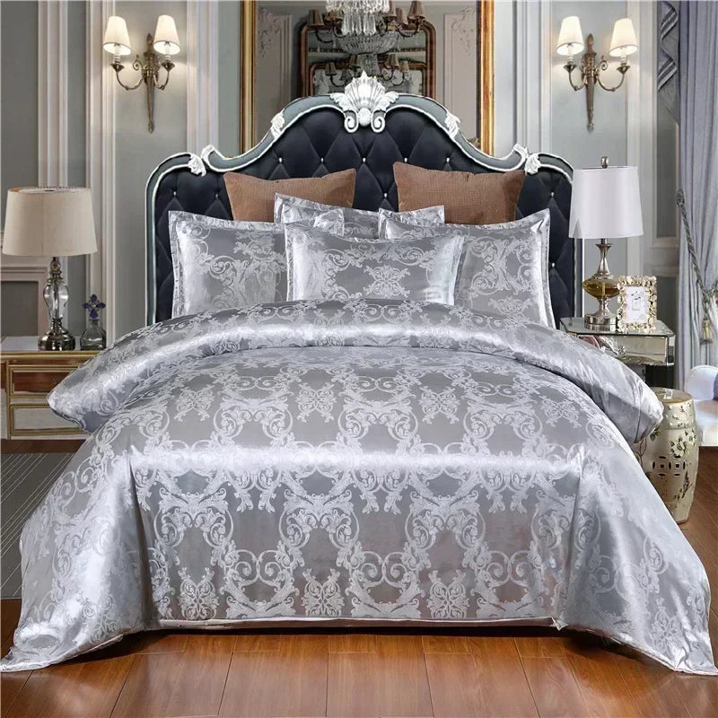 Afralia™ Luxury Jacquard King Size Bedding Set: European-Inspired Elegance for Queen & Double Beds