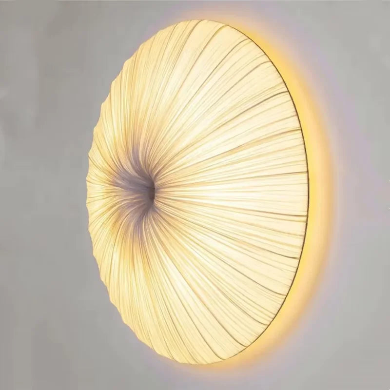 Afralia™ White Fabric Pendant Chandelier for Living Room, Bedroom, and Restaurant