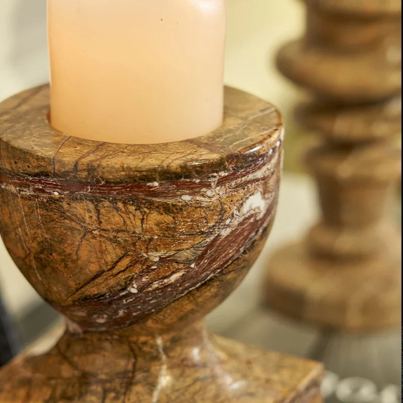 Afralia™ Marble Candle Holder: Elegant Vintage Candlesticks for Wedding & Christmas Decor