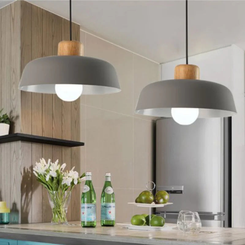 Afralia™ Macaroon Aluminum LED Pendant Light for Bedroom Living Room Dining Room