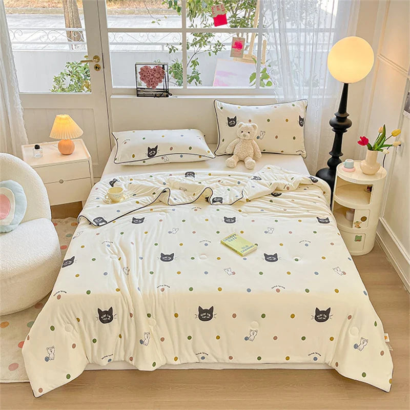 Afralia™ Kids' Summer Quilt: High-End Knitted Fabric, Super Soft & Breathable Comforter