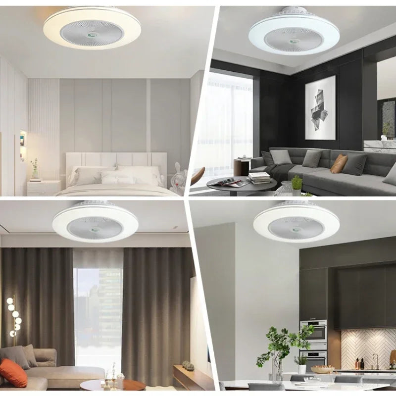 Afralia™ Invisible Blade LED Ceiling Fan Light, Modern Decor for Living Room & Bedroom.