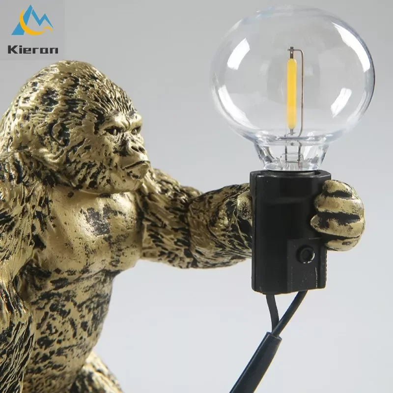 Afralia™ King Kong LED Desk Lamp - Resin Living Room Floor Lamp