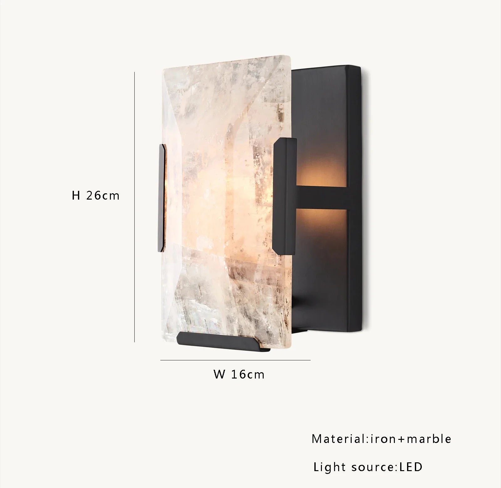Afralia™ Copper Marble LED Wall Lamp for Home Decor and Living Room Lighting