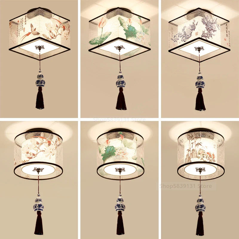 Afralia™ Round Square Led Ceiling Light for Living Room, Classical Morden Home Decor