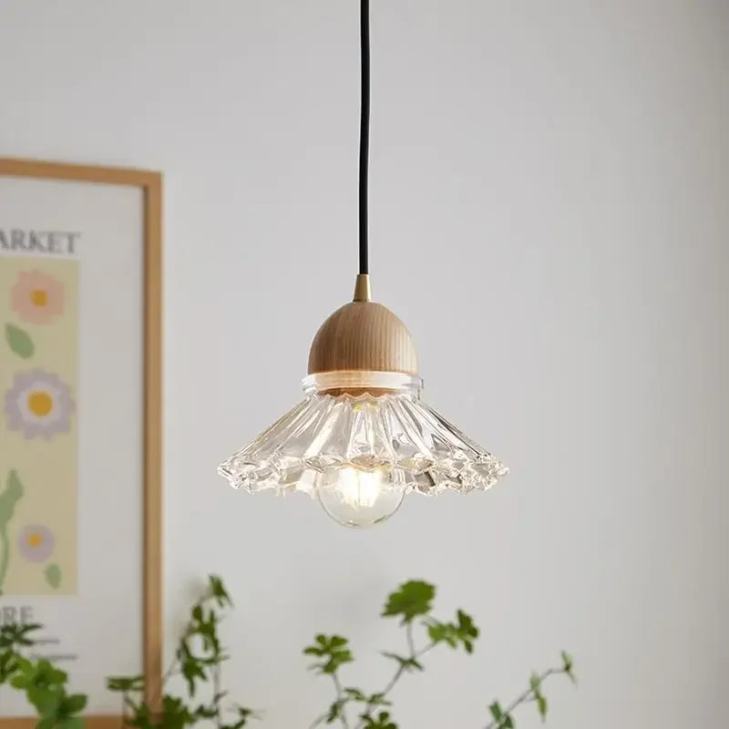 Afralia™ Wooden LED Pendant Lamp: Modern Japanese Nordic Chandelier for Home Decor