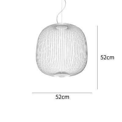 Afralia™ Spokes Bird Cage Pendant Light for Creative Interior Lighting