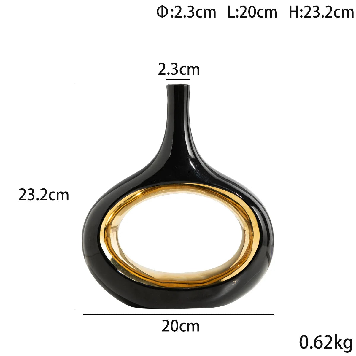 Afralia™ Golden Flower Vase for Home Decoration and Flower Arrangement