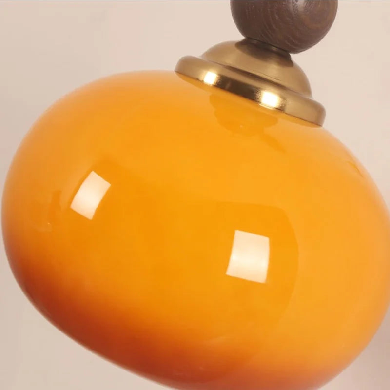 Afralia™ Modern LED Walnut Wood Wall Lights with Glass Shade & Pull Chain Switch