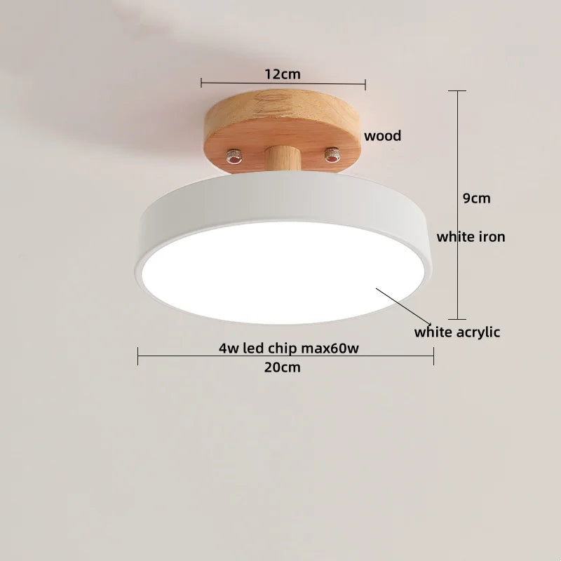 Afralia™ Acrylic Wood LED Ceiling Light – Nordic Indoor Lighting Fixture