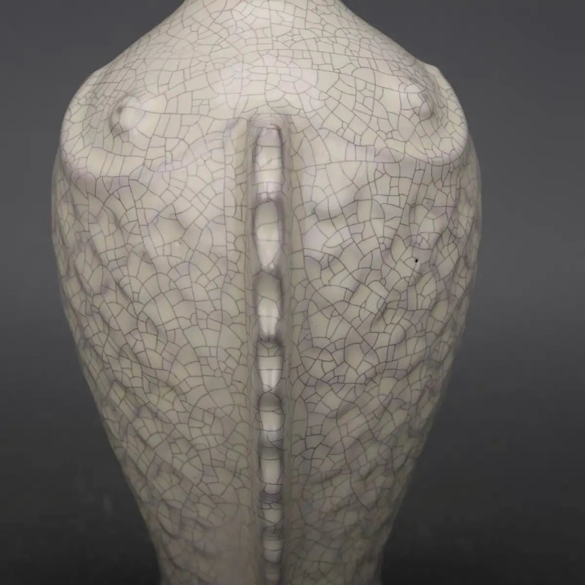 Afralia™ Song Ru Moon White Glaze Fish Vase Porcelain Ornaments