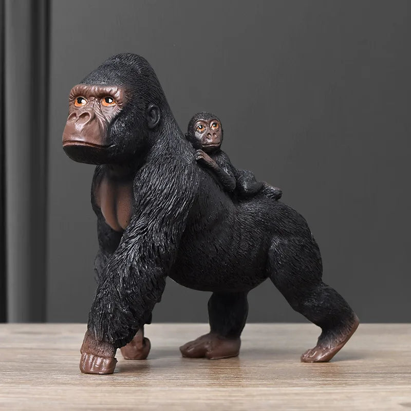 Afralia™ Orangutan Monkey Parent-child Resin Sculpture - Home Decor Figurine