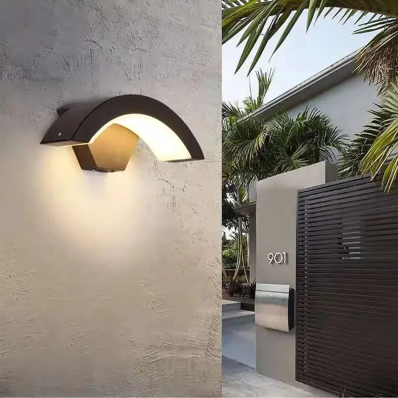 Afralia™ Outdoor Wall Lamp with PIR Motion Sensor - Black Aluminum - IP65 Waterproof