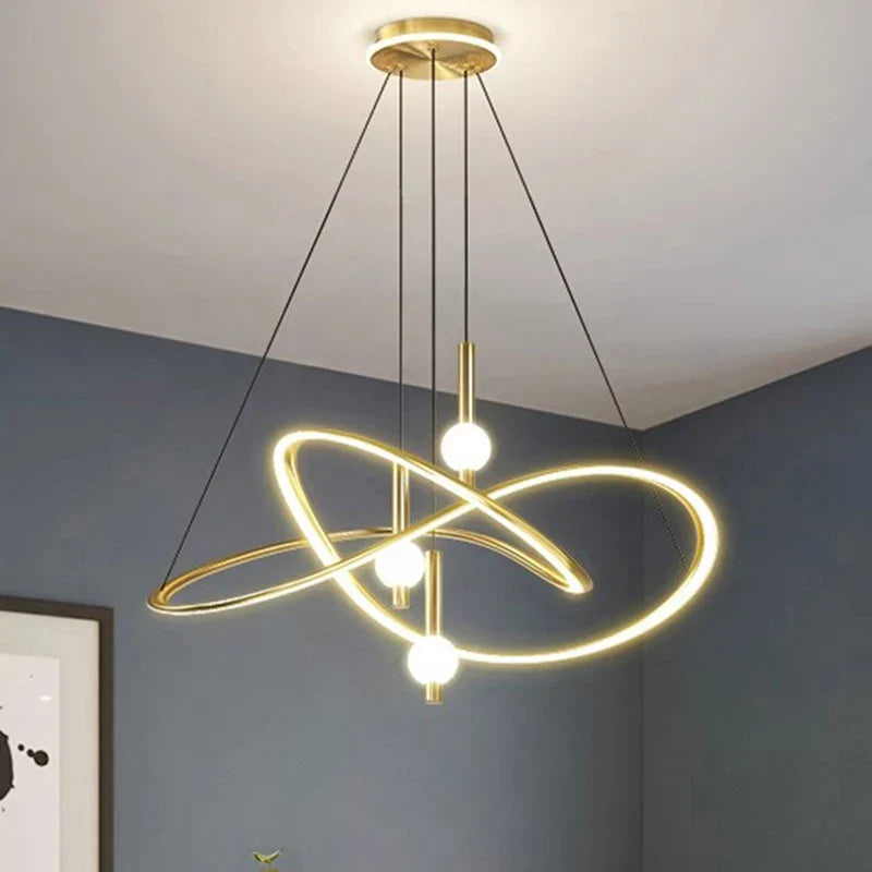 Afralia™ Modern Pendant Light Chandelier for Dining Room Ceiling, LED Indoor Decorative Lighting.