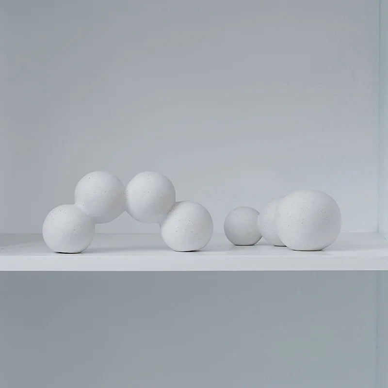 Afralia™ Geometric Ceramic Handicraft Sculpture: Abstract Circular Desktop Ornament for Home Decor