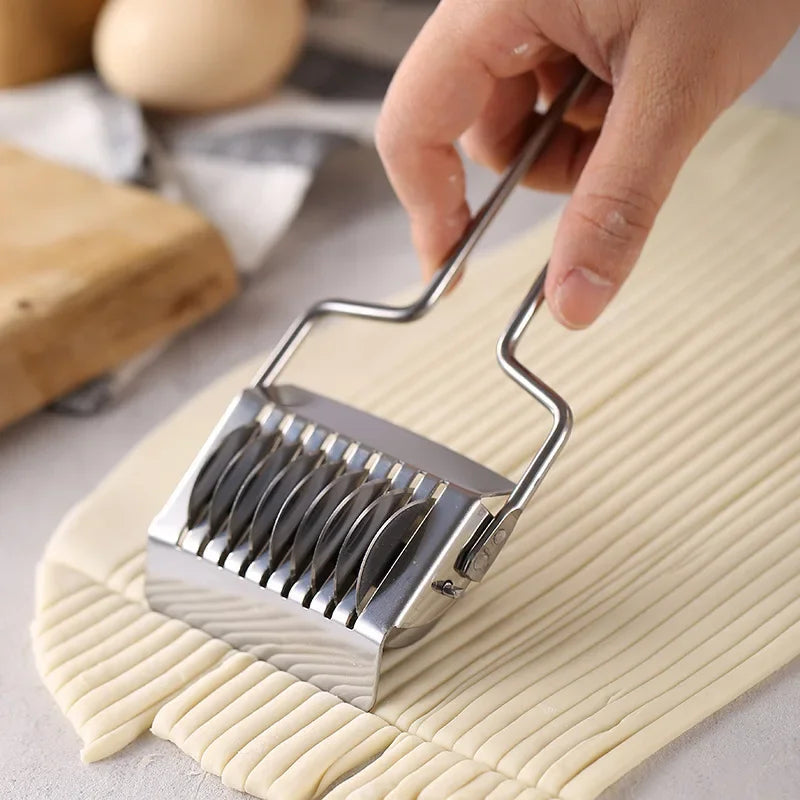 Afralia™ Noodle Cutter: Stainless Steel Kitchen Pasta Tool for Instant Dough Garlic Ginger Roller