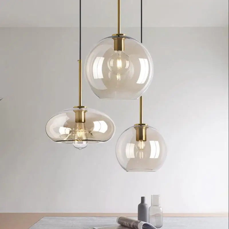 Afralia™ Glass Chandelier: Nordic Minimalist, Net Red Design for Restaurant, Bar, Cafe, Clothing Store.