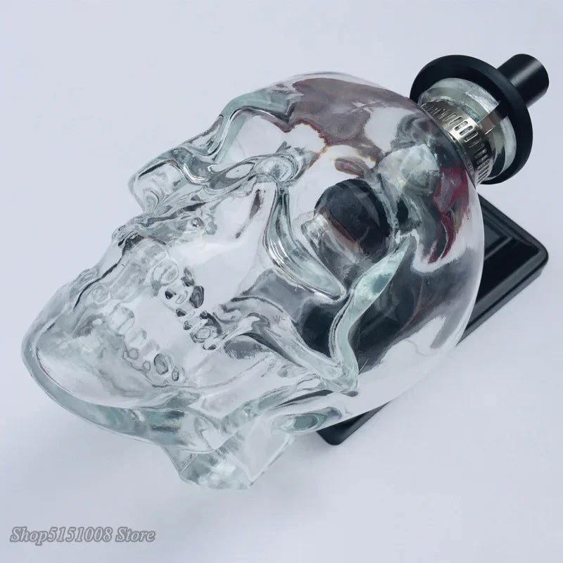 Afralia™ Nordic Skull Bones Clear Glass Bottle LED Wall Sconce for Dinning Room and Bar