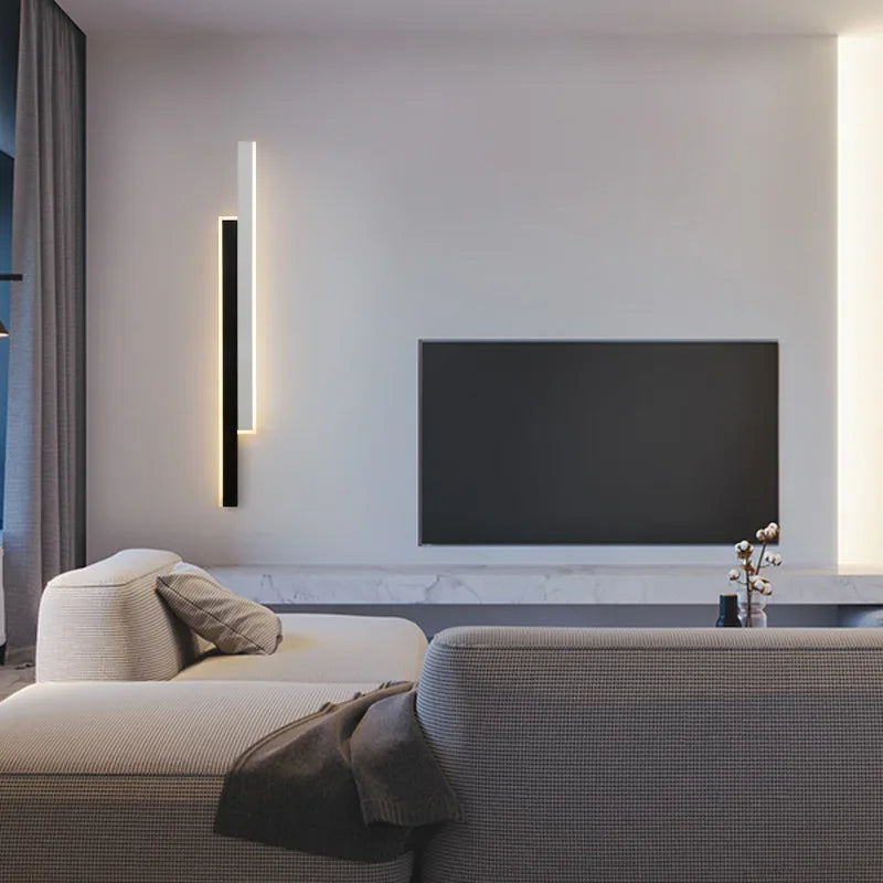 Afralia™ Nordic Minimalist Long Wall Lamp for Corridor Living Room Bedroom Bedside