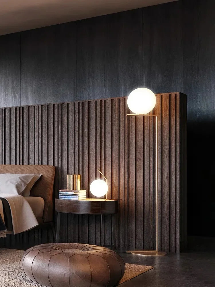 Afralia™ Glass Ball LED Chandelier Light Lamparas Bedside Night Light Decor