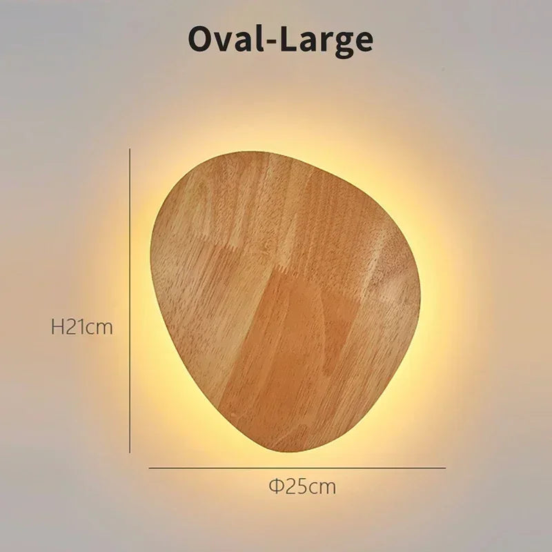 Afralia™ LED Wooden Wall Lights Modern Minimalist Living Room Bedroom Decor