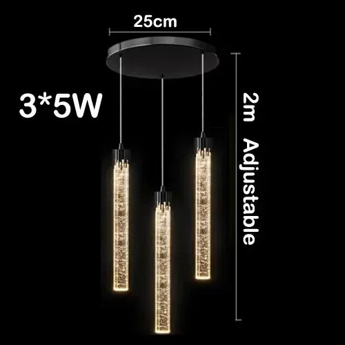 Afralia™ LED Crystal Chandelier for Home Decoration & Lighting in Living Room, Bedroom, Hotel & Bar