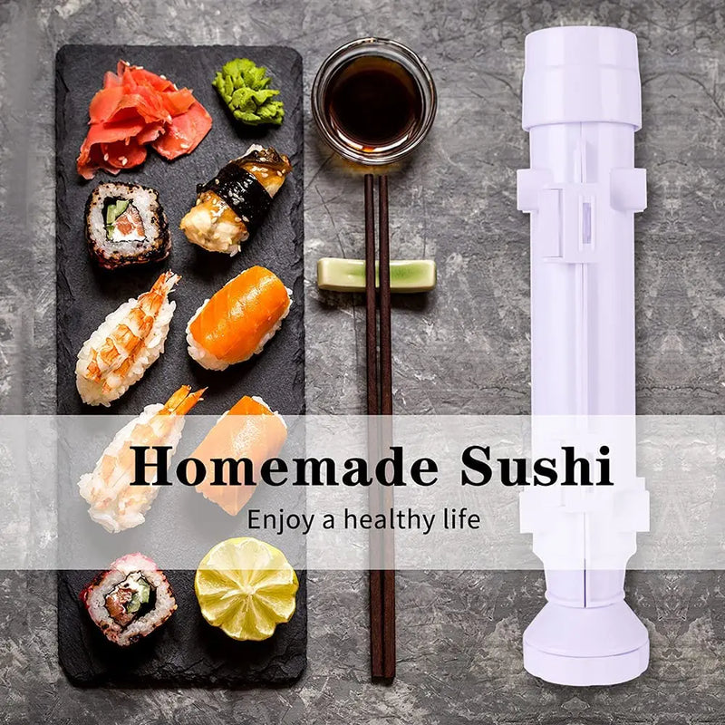 Afralia™ Sushi Bazooka Roller Rice Mold DIY Kitchen Tool Set Home Chef Essential