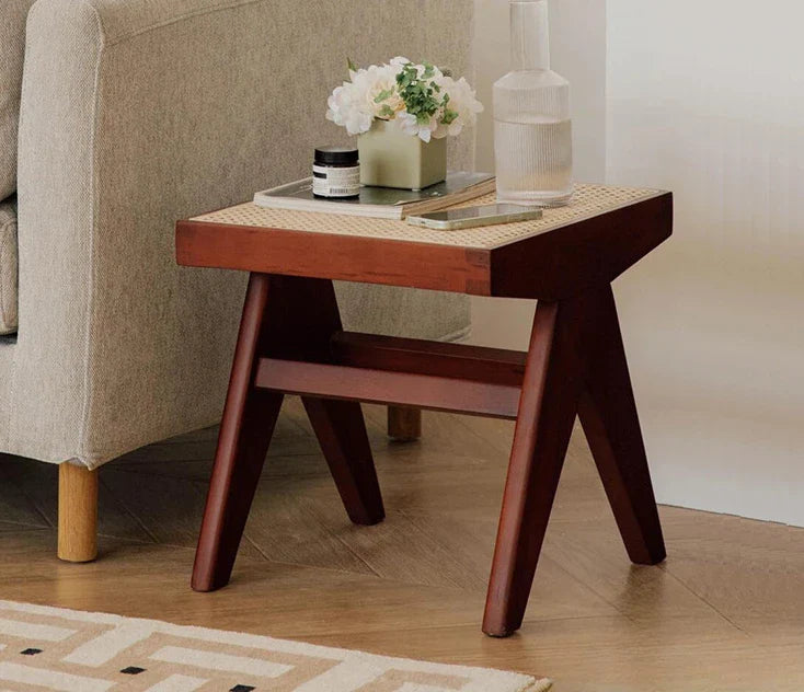 Afralia™ Oak Wood Hallway Ottoman: Modern Nordic Footrest for Bedroom and Entrance Hall