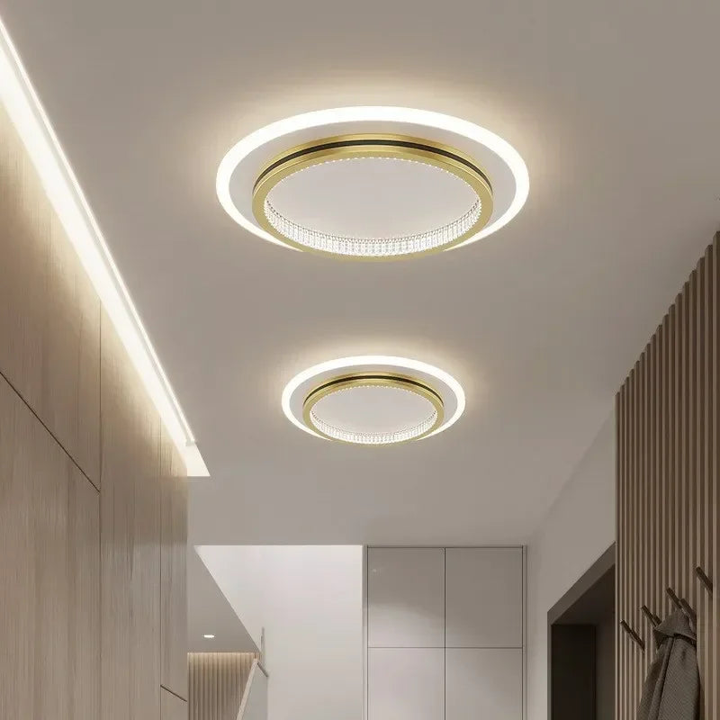 Afralia™ Crystal Ceiling Lights: Modern LED Indoor Lighting Fixtures for Home Entrance