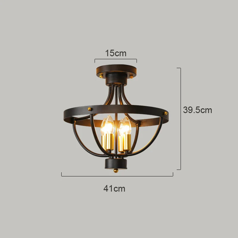 Afralia™ Modern Farmhouse Geometric Chandelier Pendant Lamp for Kitchen & Dining Room