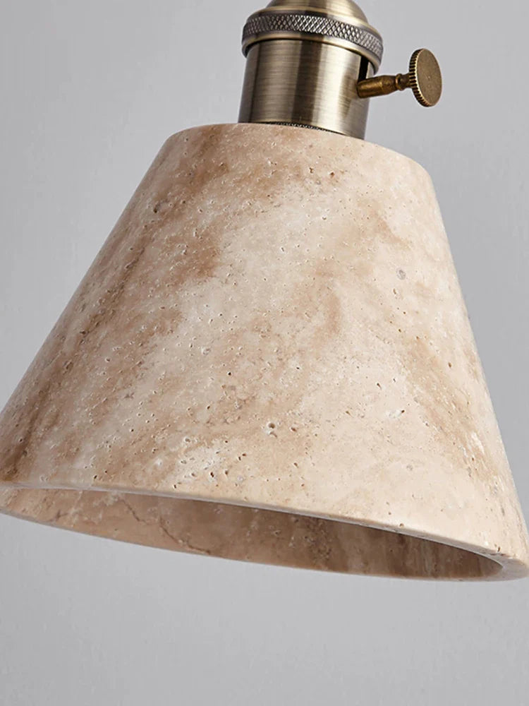 Afralia™ Retro Wabi-sabi Pendant Chandelier for Bedroom and Restaurant - Stone Long Wire Lighting